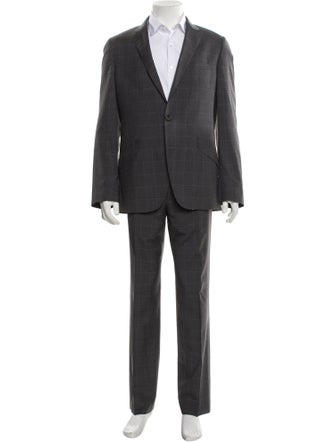 Paul Smith Wool Plaid Print Two-Piece Suit Vest
