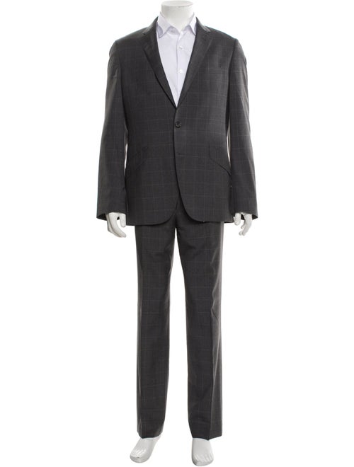 Paul Smith Wool Plaid Print Two-Piece Suit Vest