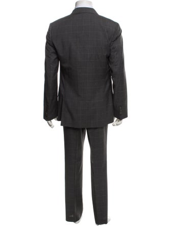 Paul Smith Wool Plaid Print Two-Piece Suit Vest
