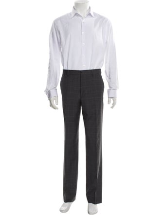 Paul Smith Wool Plaid Print Two-Piece Suit Vest