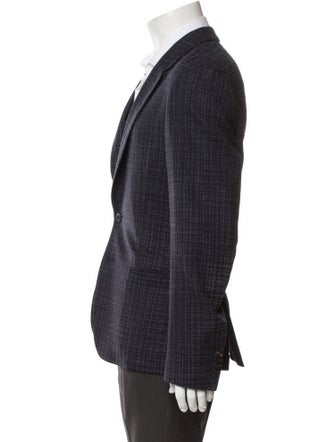 Paul Smith Wool Plaid Print Blazer