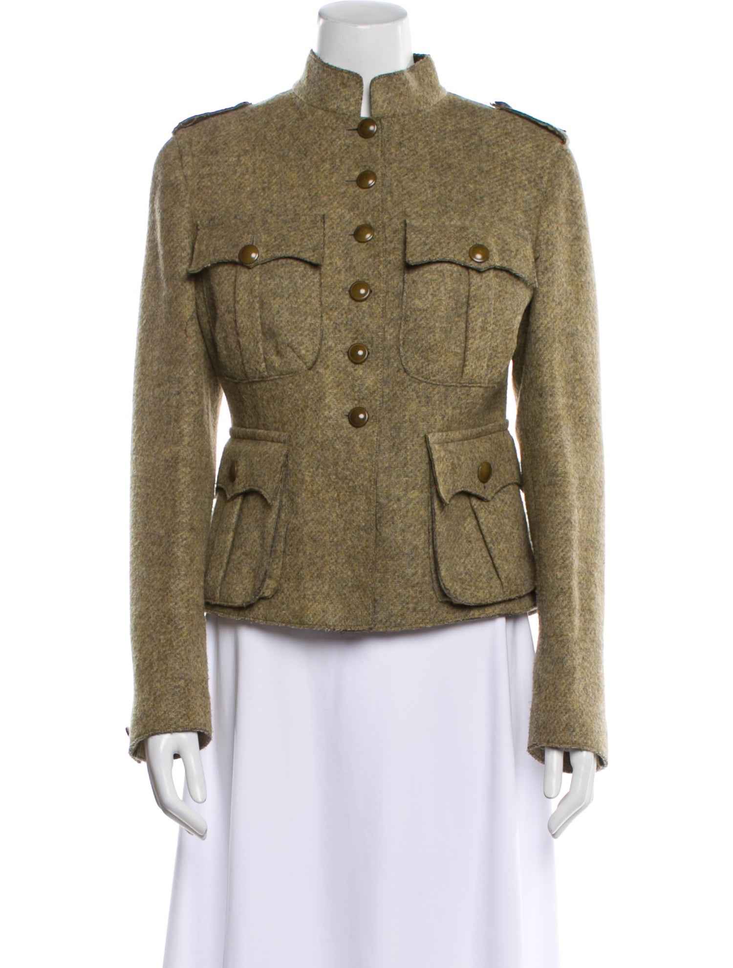 Paul Smith Wool Tweed Pattern Utility Jacket