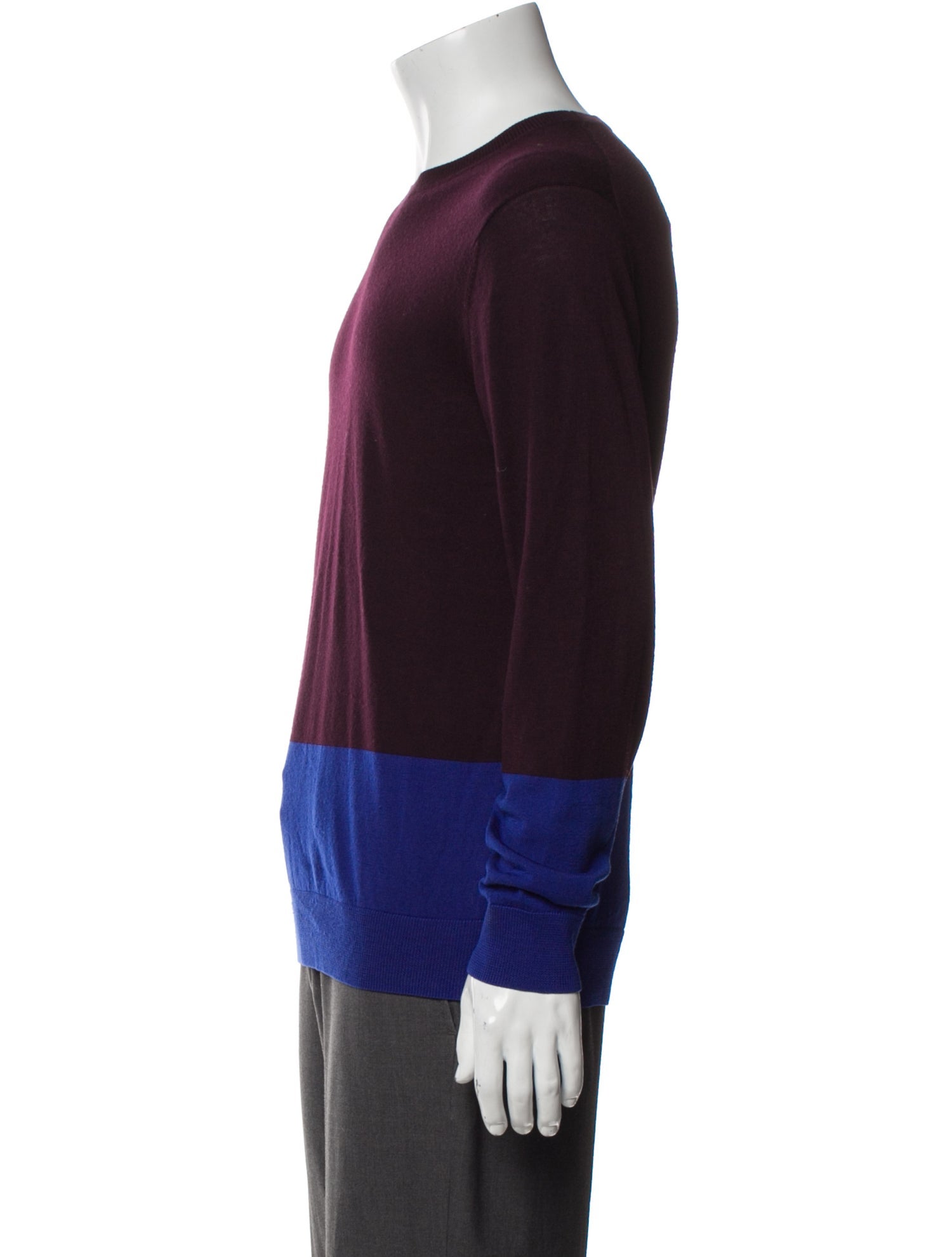 Paul Smith Merino Wool Colorblock Pattern Sweatshirt