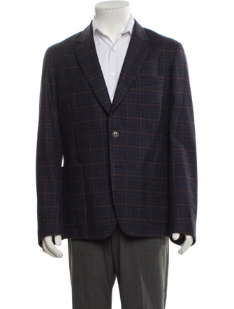 Paul Smith Wool Plaid Print Blazer