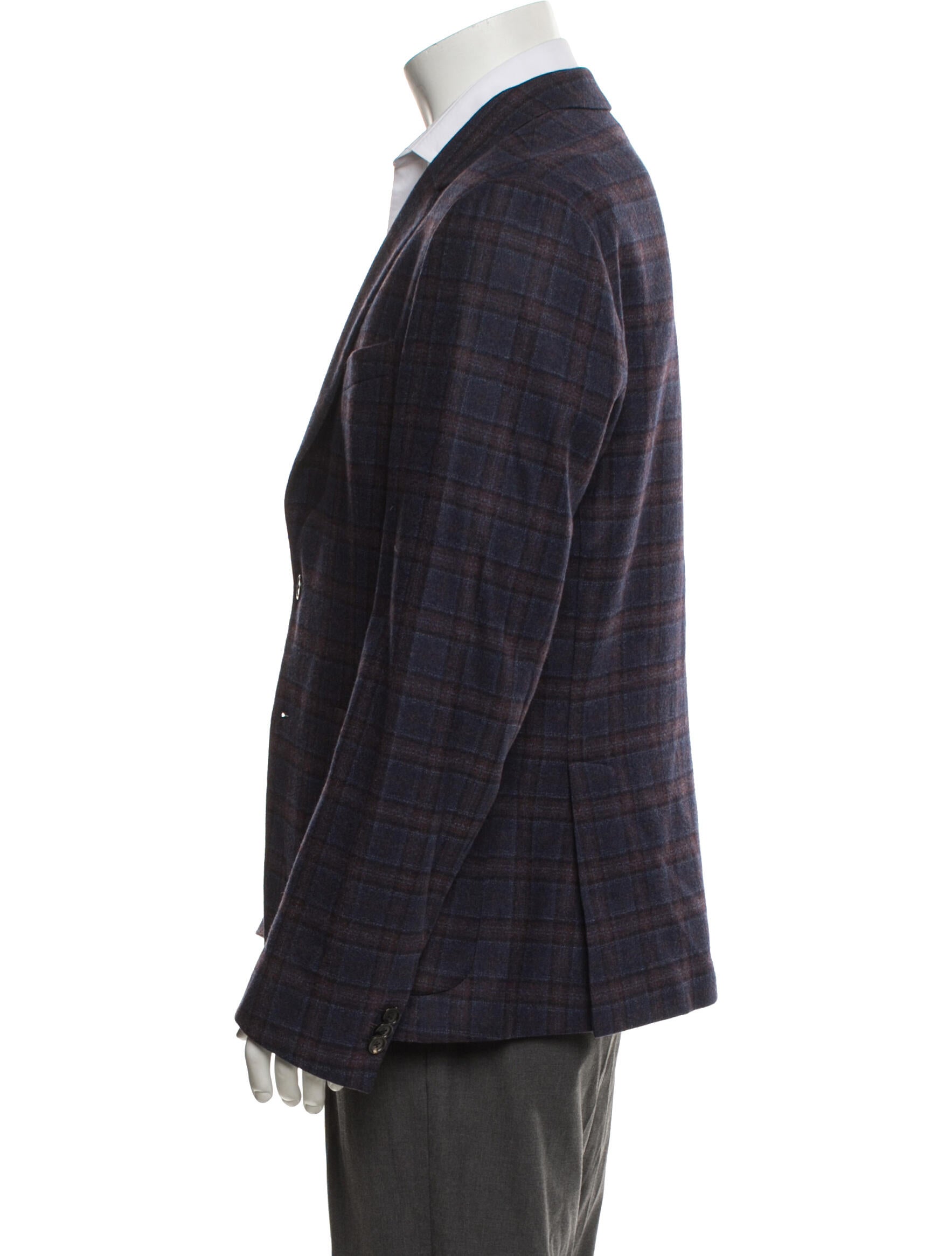 Paul Smith Wool Plaid Print Blazer