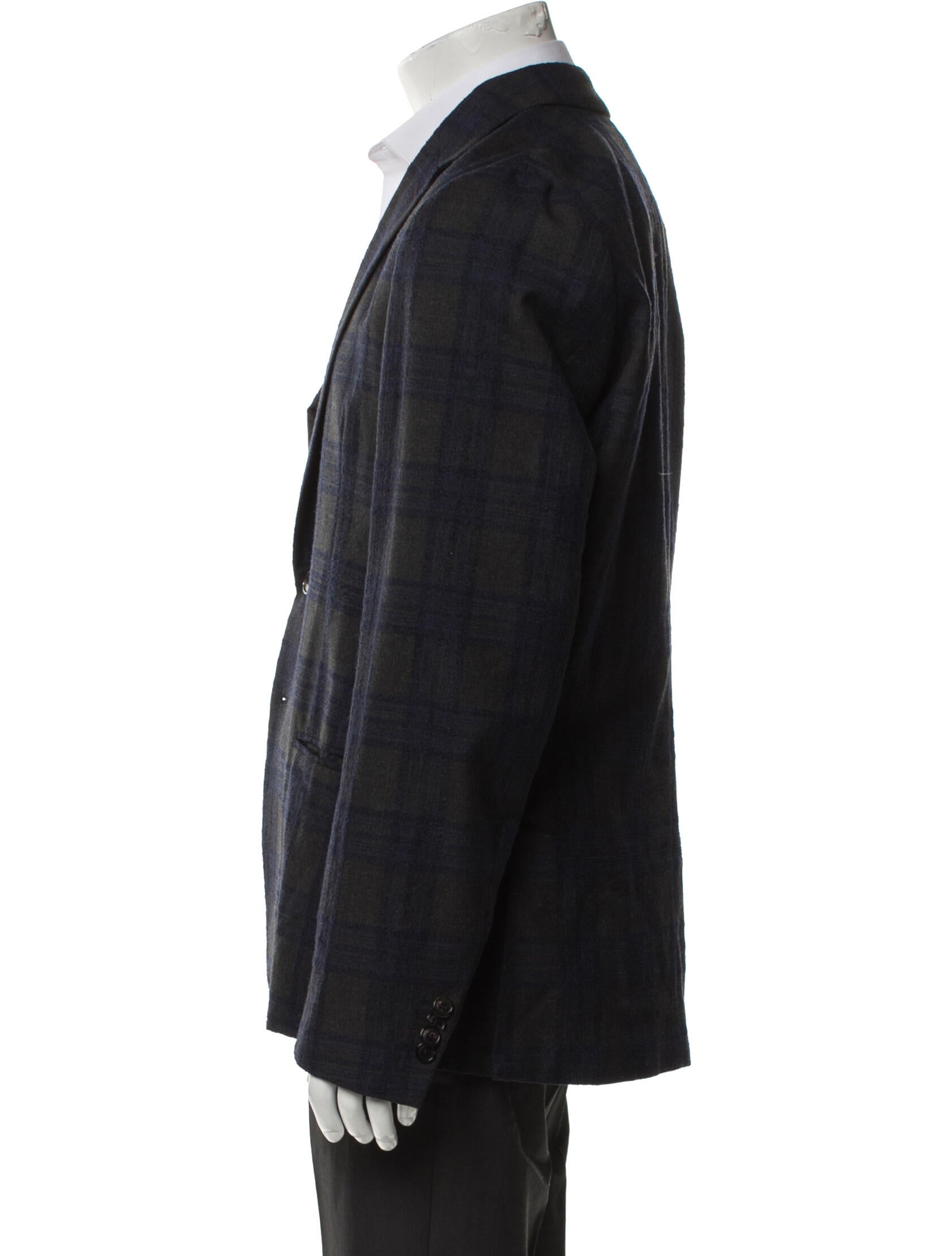Paul Smith Wool Plaid Print Blazer