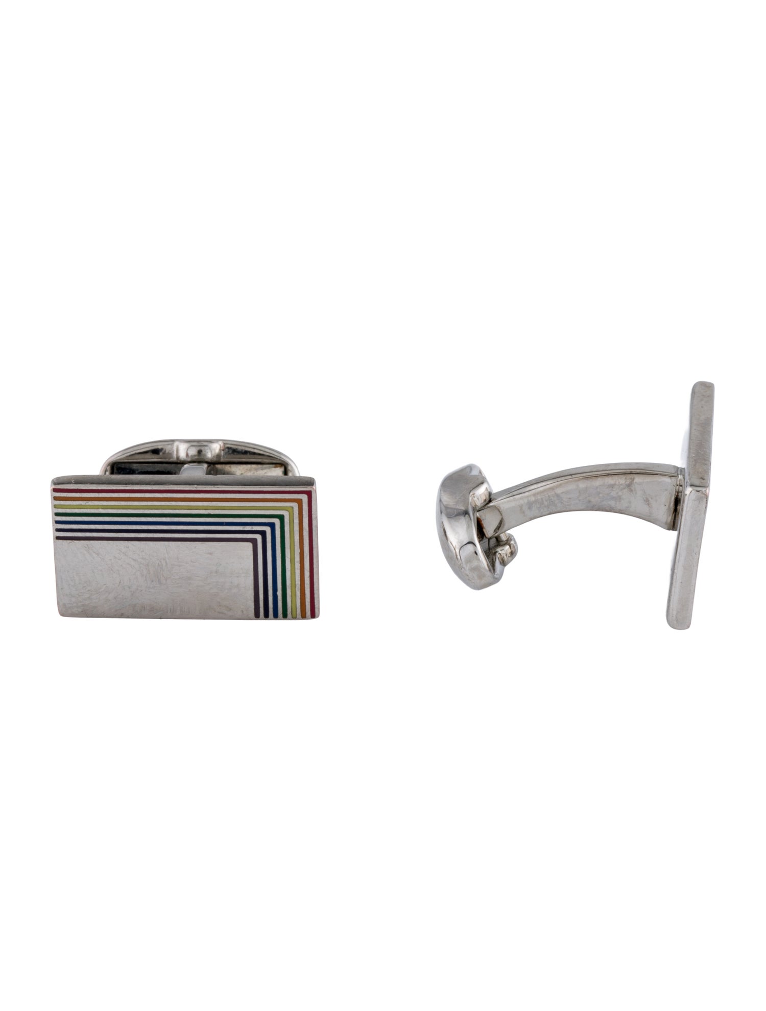 Paul Smith Mainline Mens Rainbow Edged Cufflinks