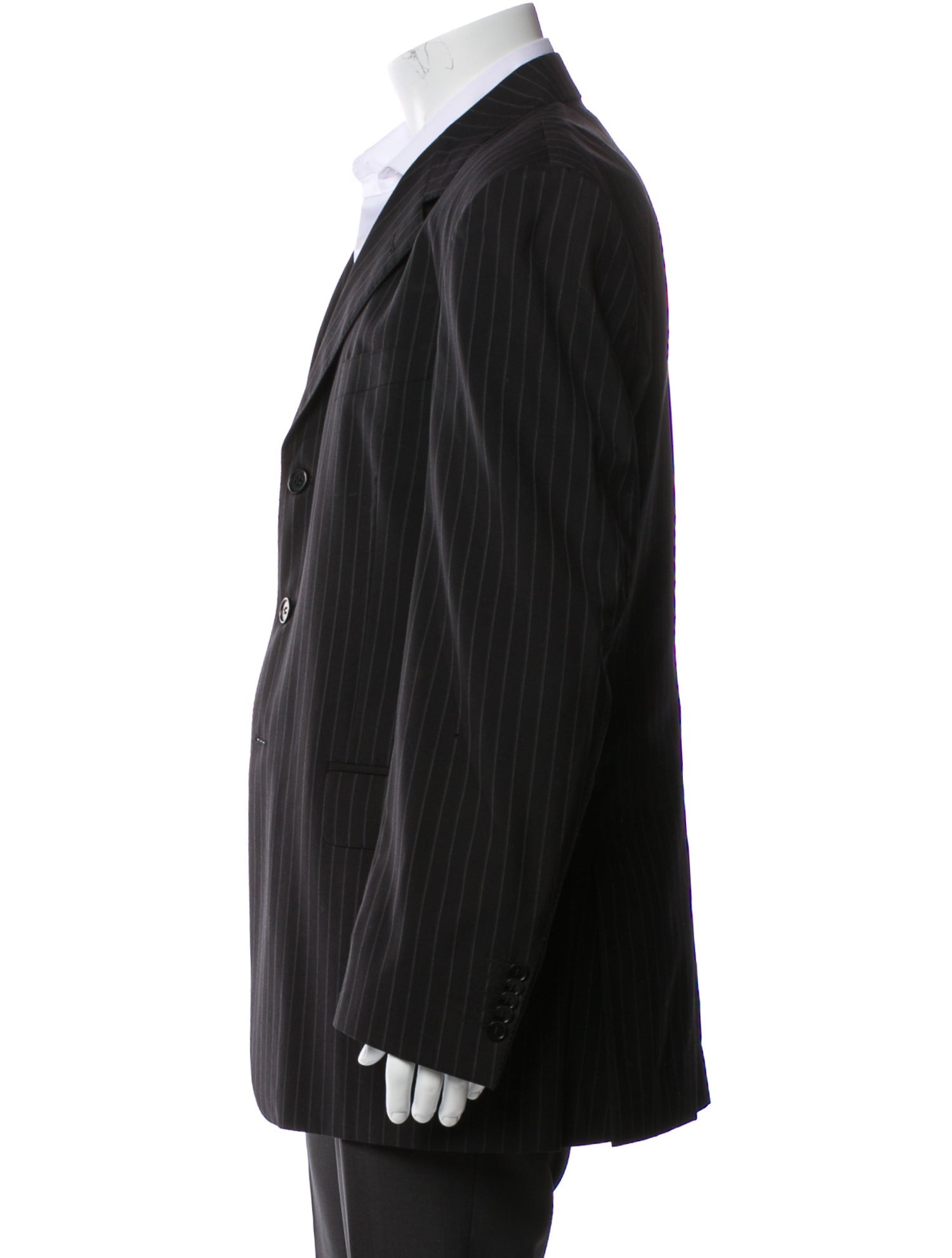 Paul Smith Wool Striped Overcoat