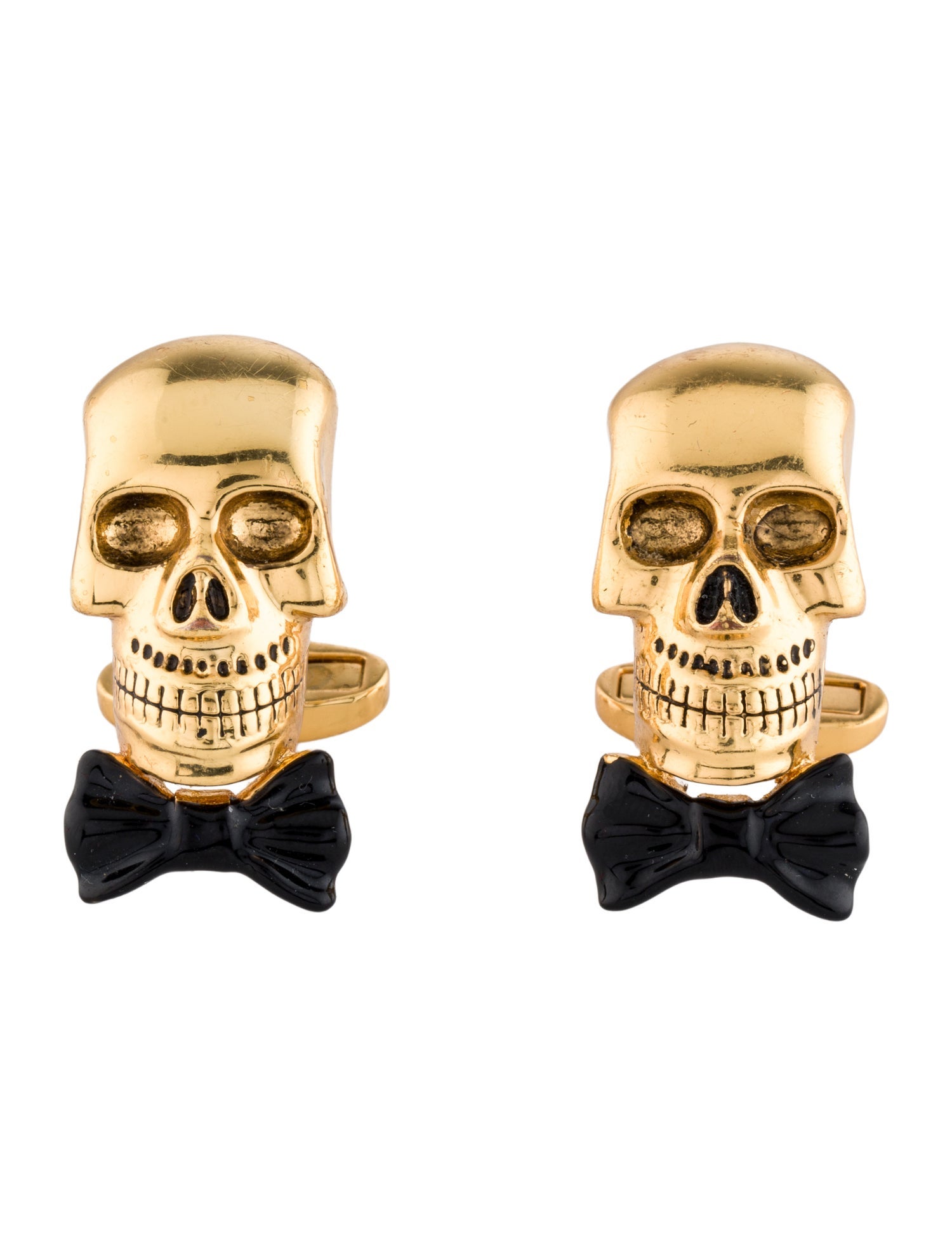 Paul Smith Enamel Bow Skull Cufflinks