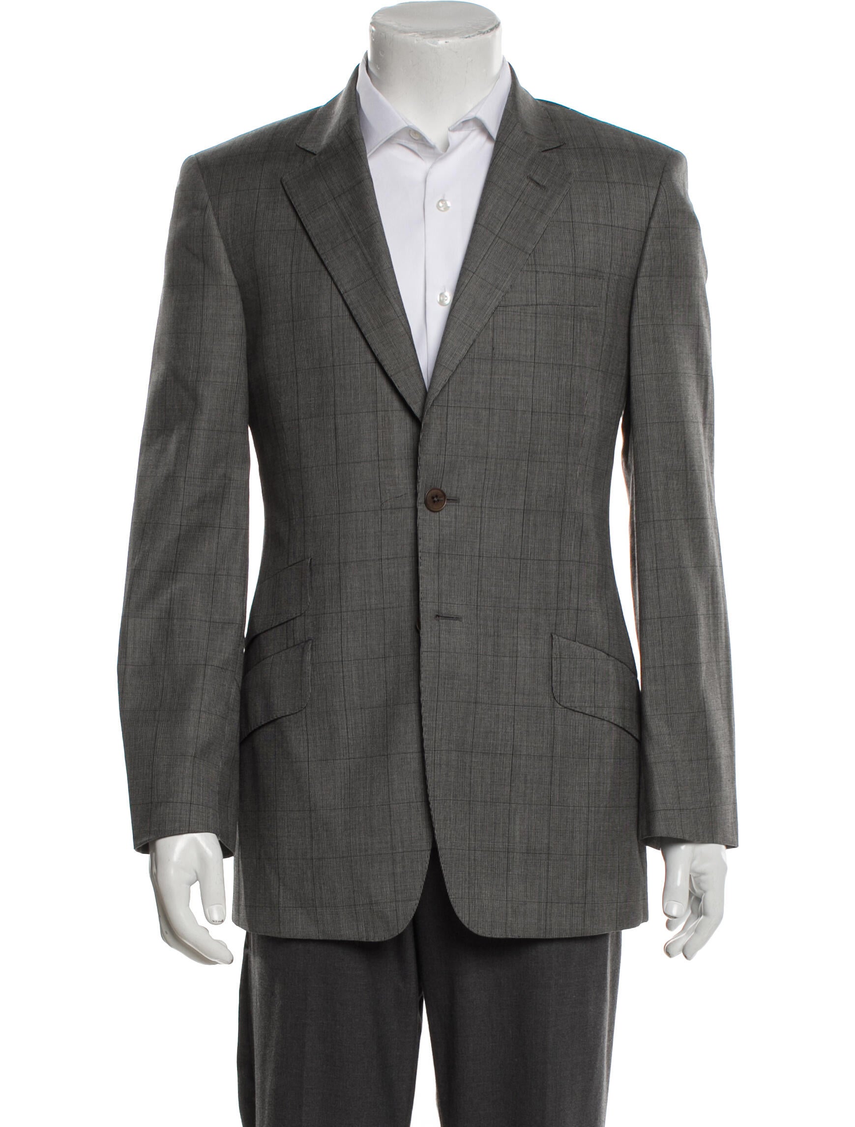 Paul Smith Wool Plaid Print Blazer