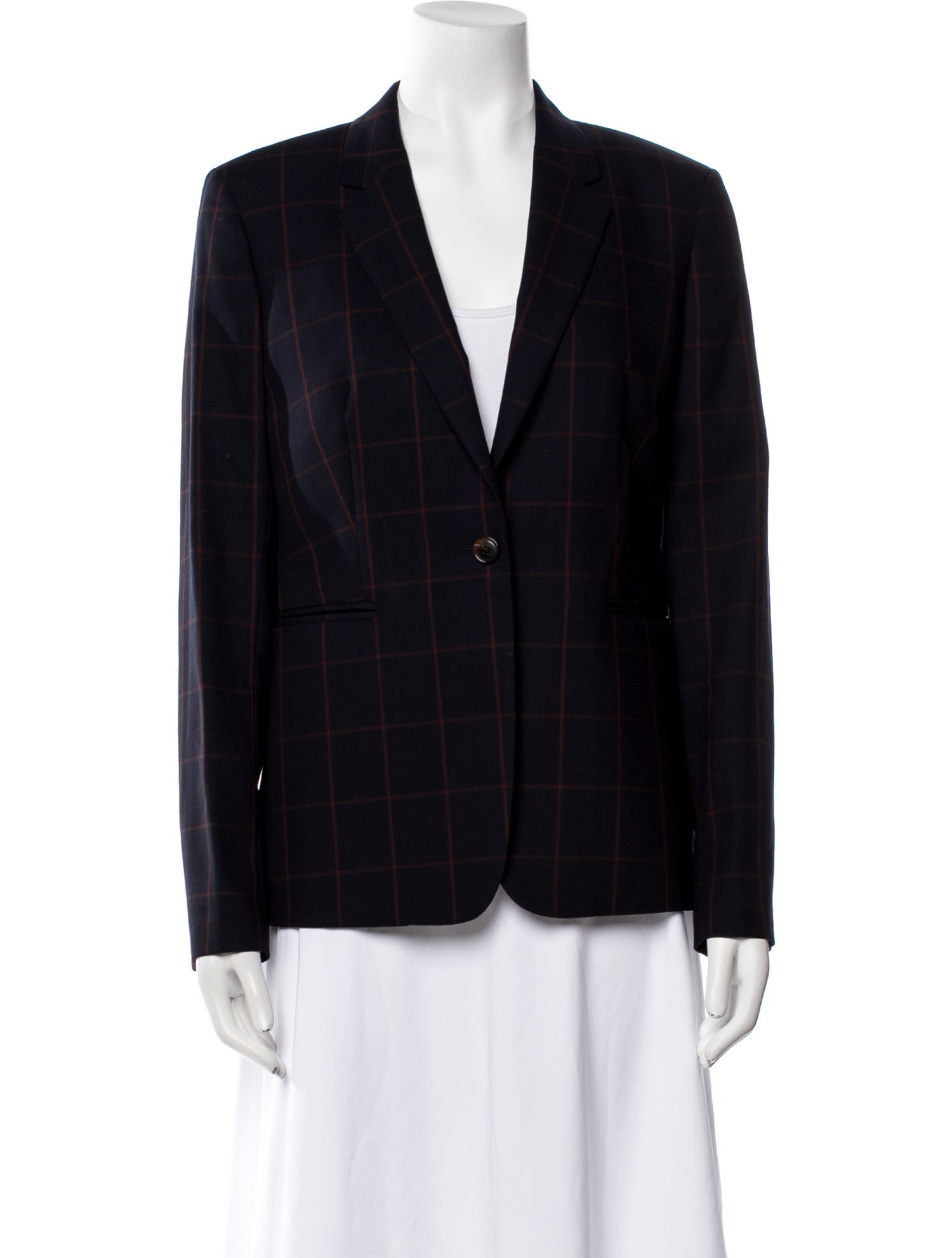 Paul Smith Wool Plaid Print Blazer