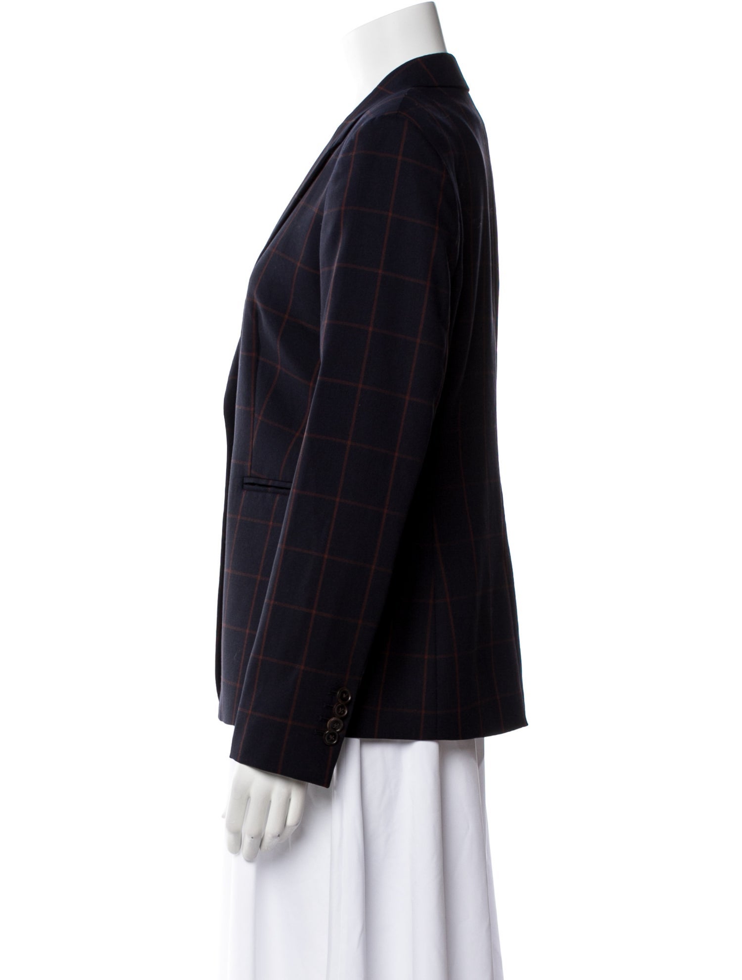 Paul Smith Wool Plaid Print Blazer