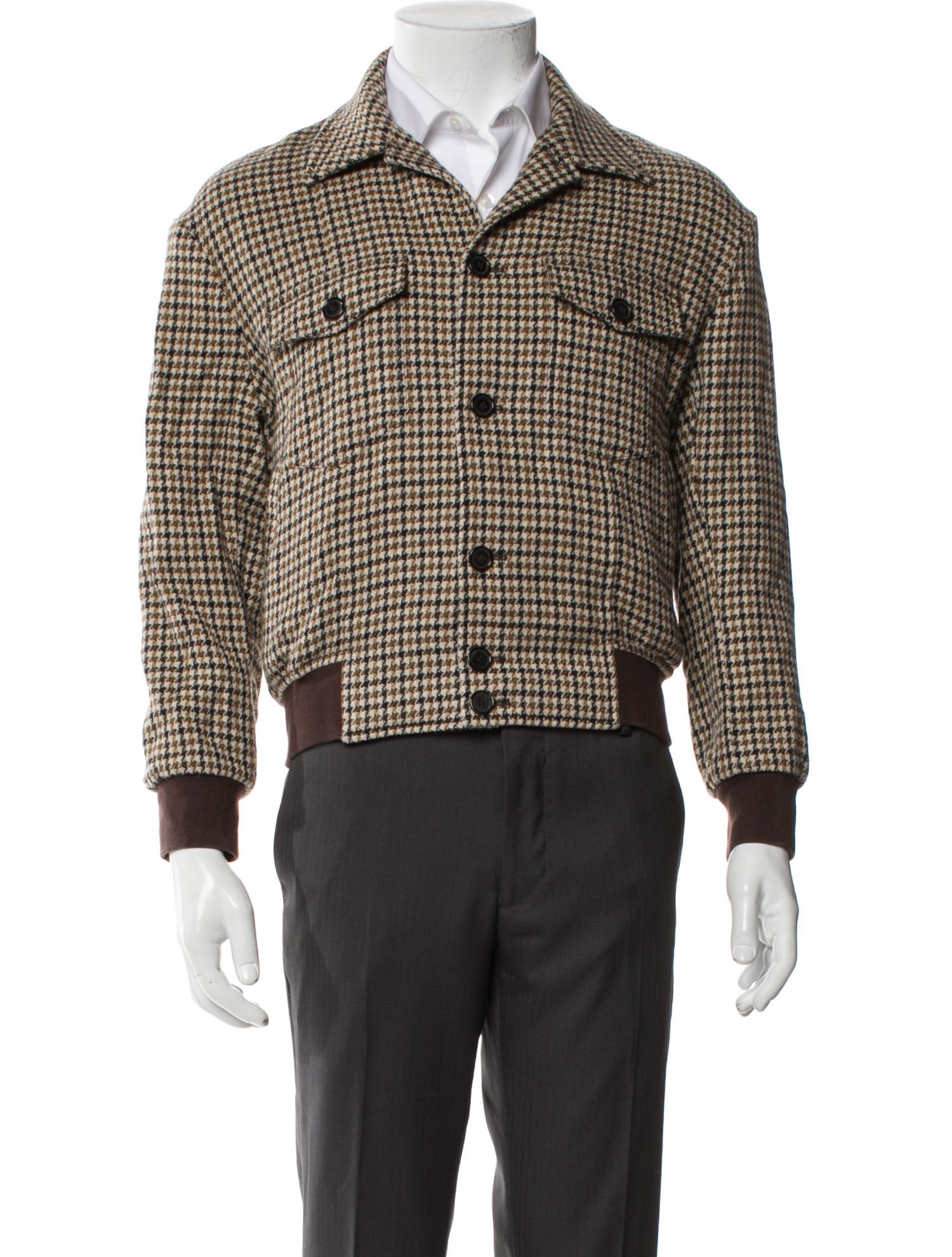 Paul Smith Houndstooth Print Bomber Jacket