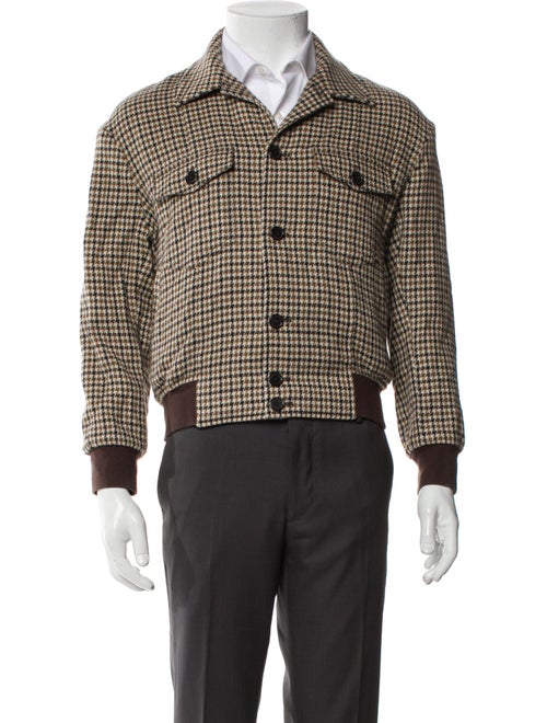 Paul Smith Houndstooth Print Bomber Jacket