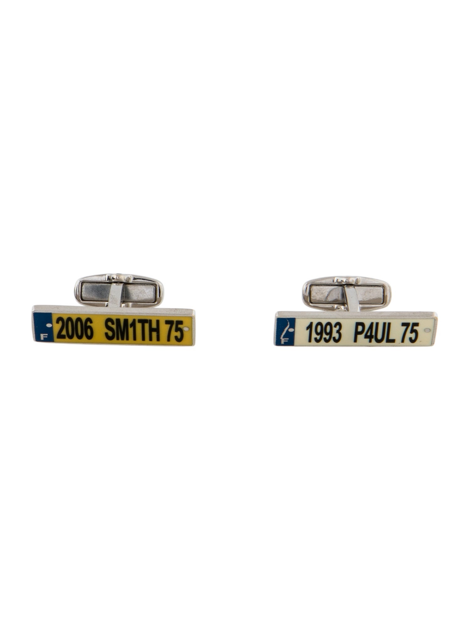 Paul Smith Enamel License Plate Cufflinks
