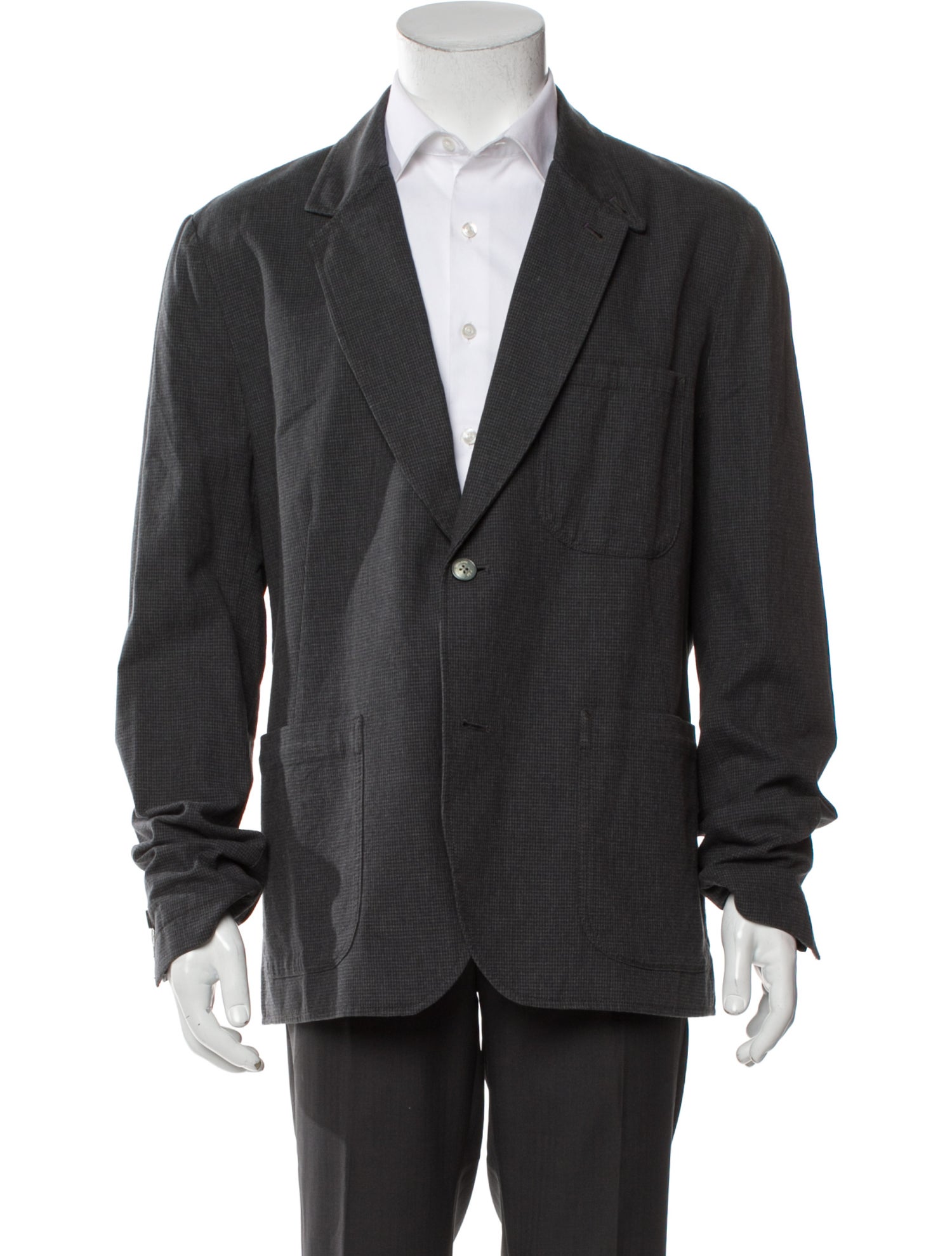 Paul Smith Plaid Print Peacoat w/ Tags