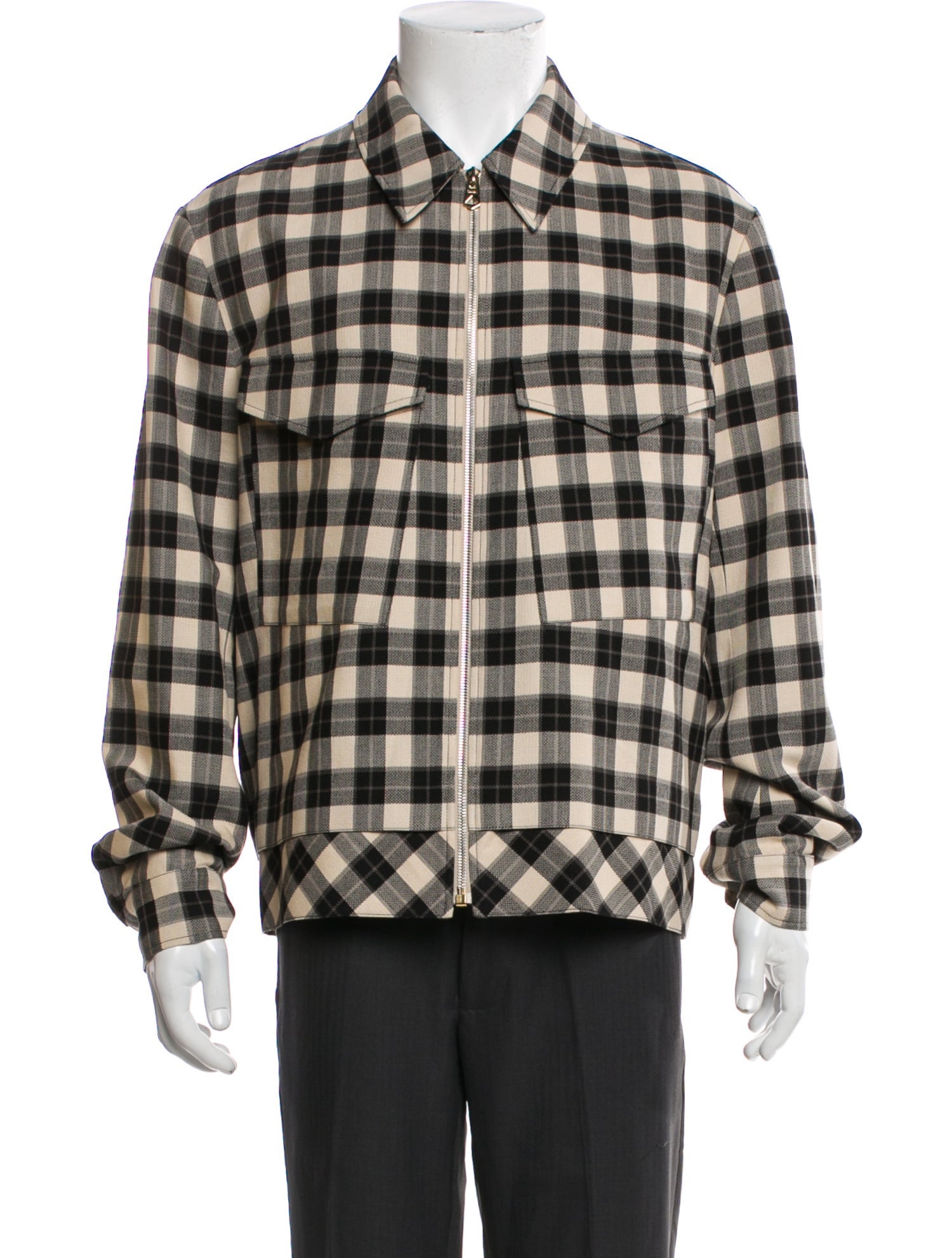 Paul Smith Plaid Print Trucker Jacket