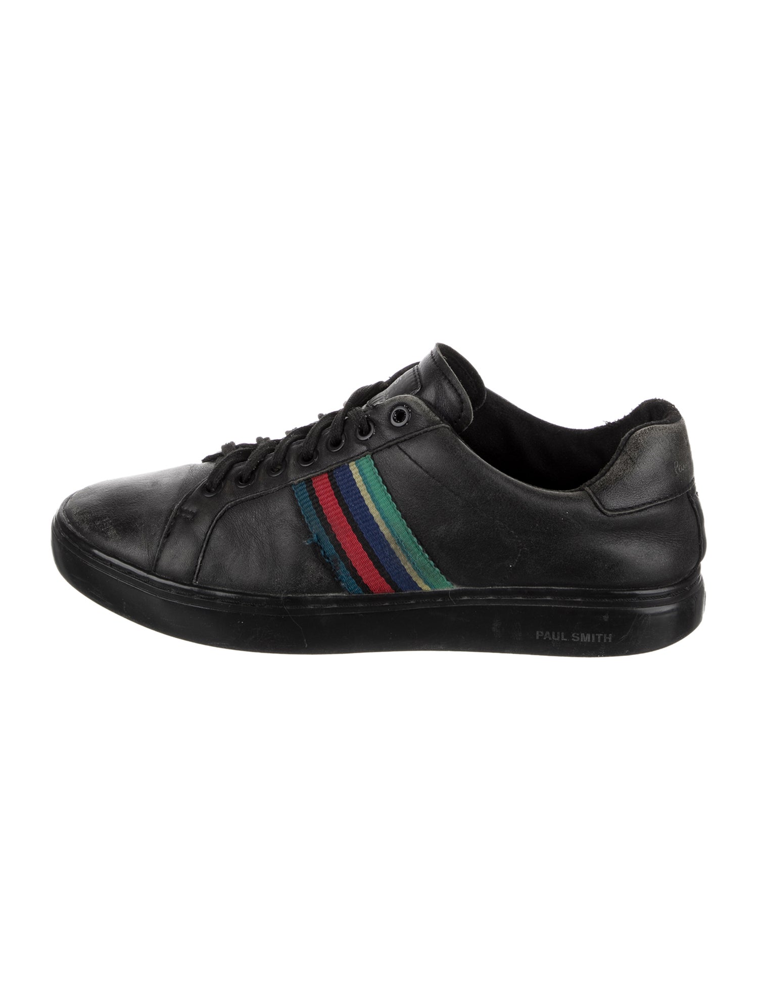 Paul Smith Leather Colorblock Pattern Sneakers