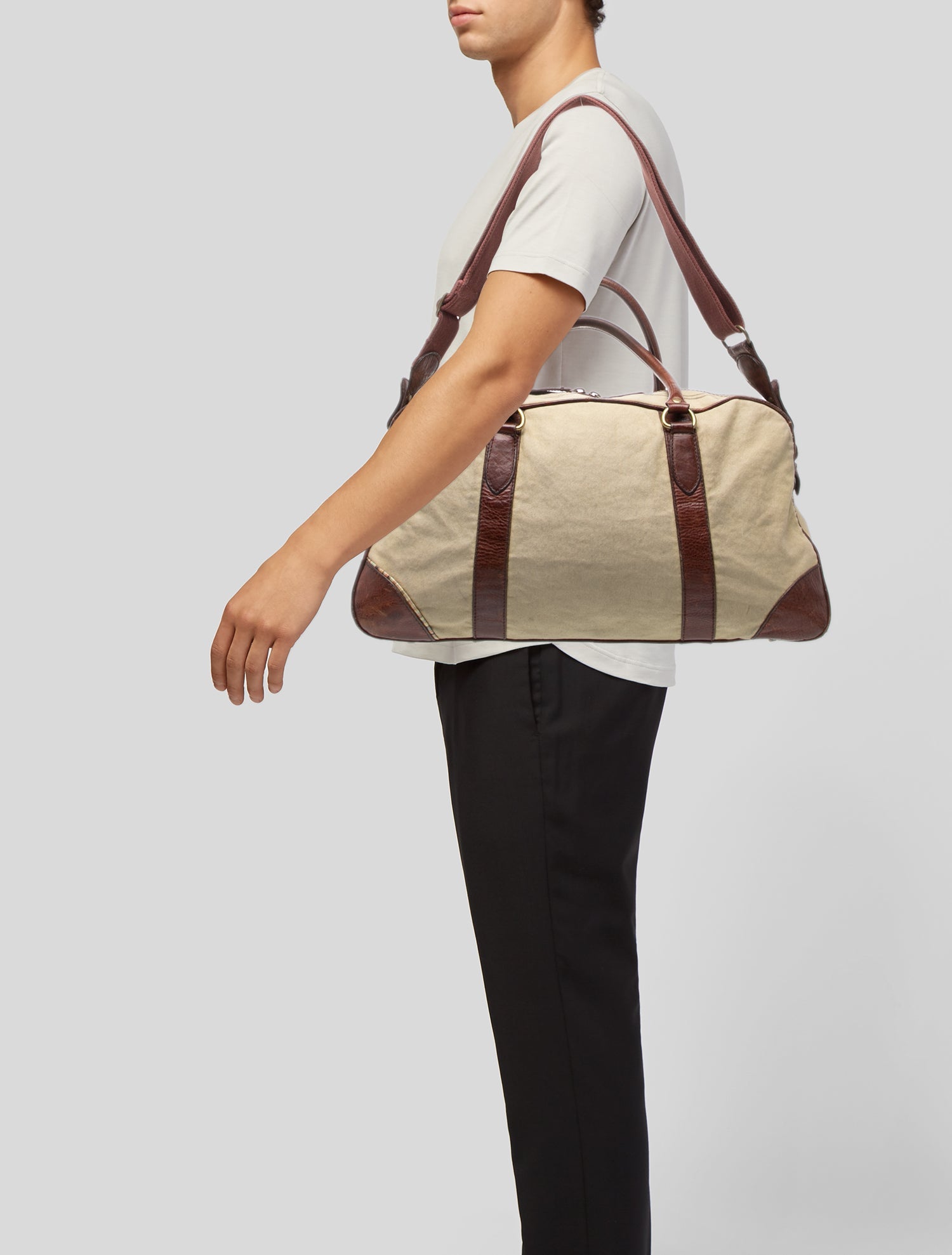 Paul Smith Canvas Leather Trim Carry-on.