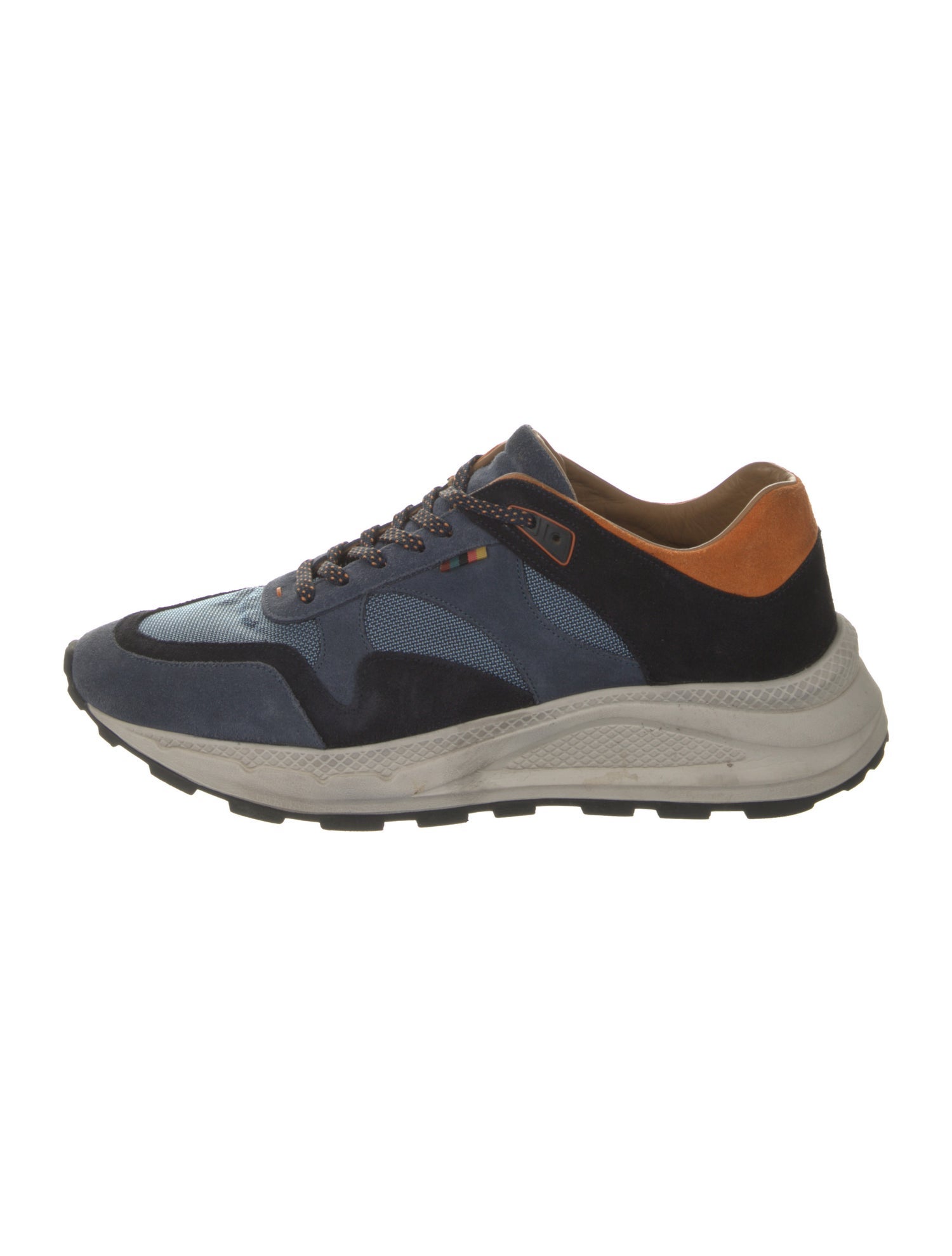 Paul Smith Suede Colorblock Pattern Athletic Sneakers