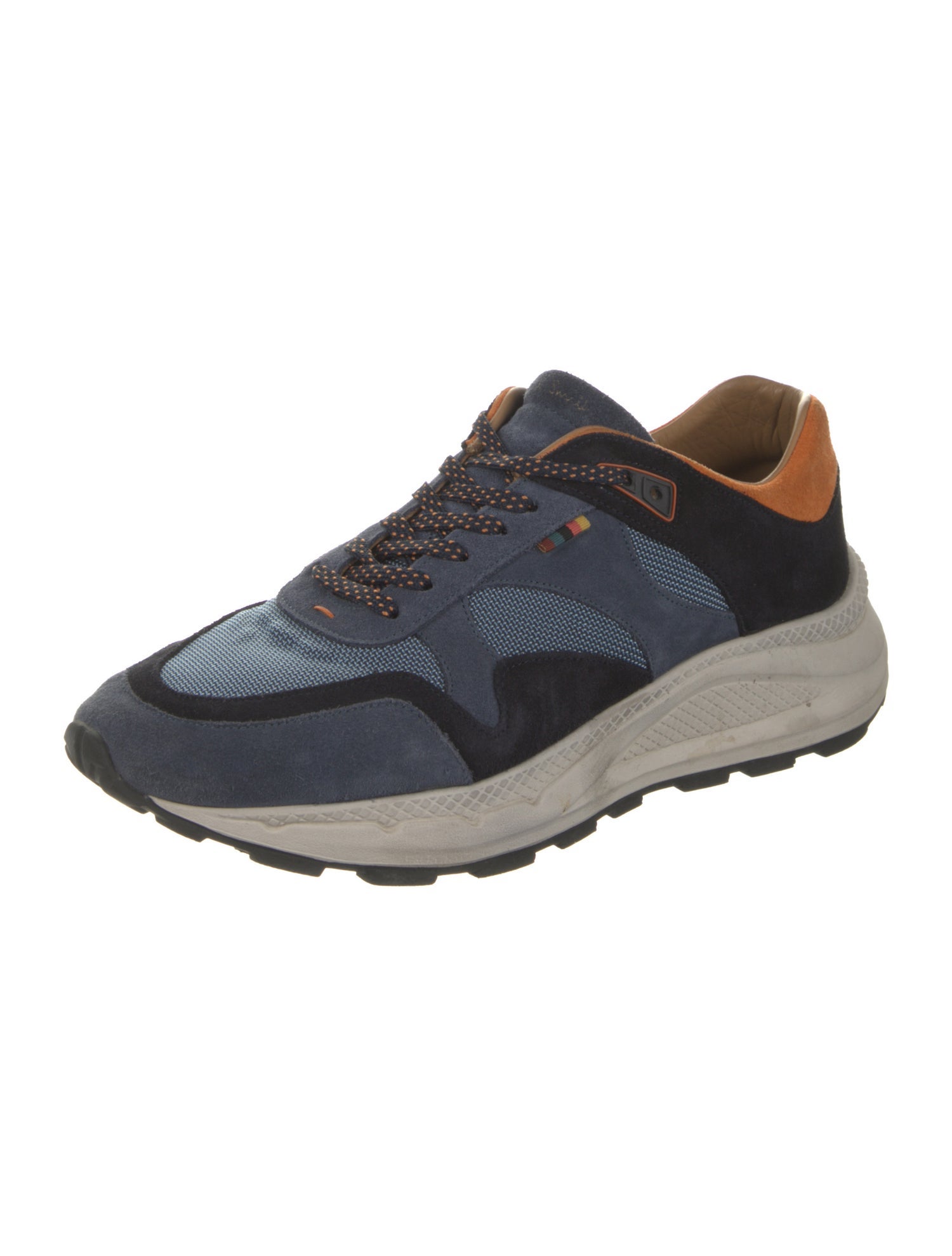 Paul Smith Suede Colorblock Pattern Athletic Sneakers