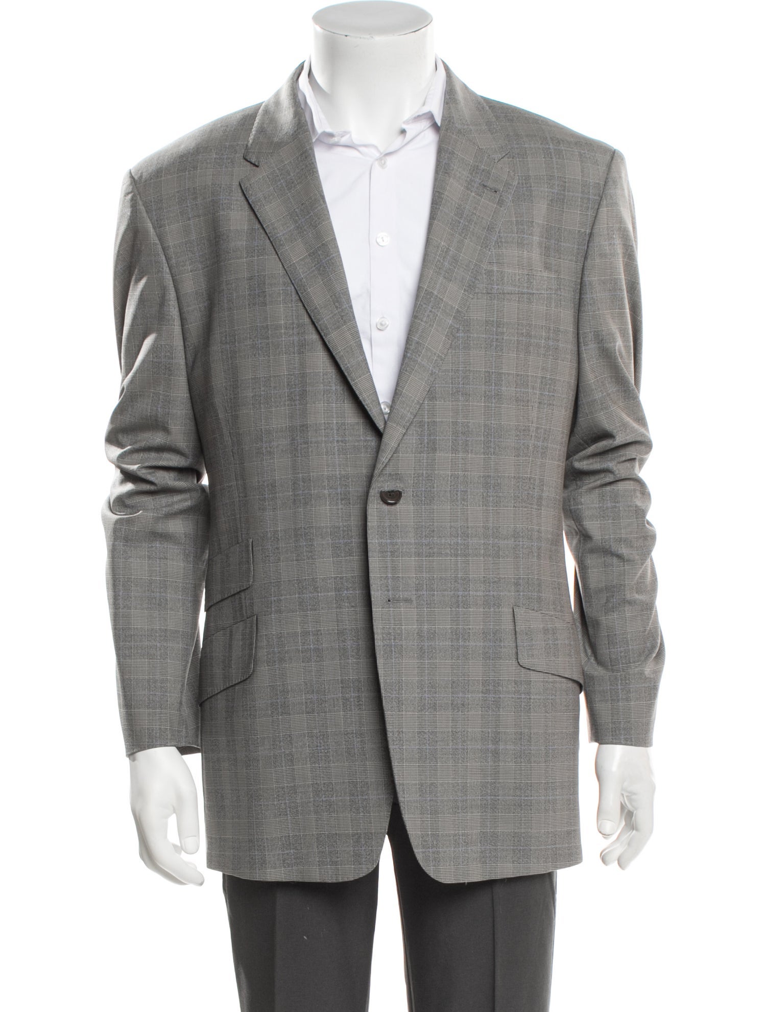 Paul Smith Wool Plaid Print Blazer