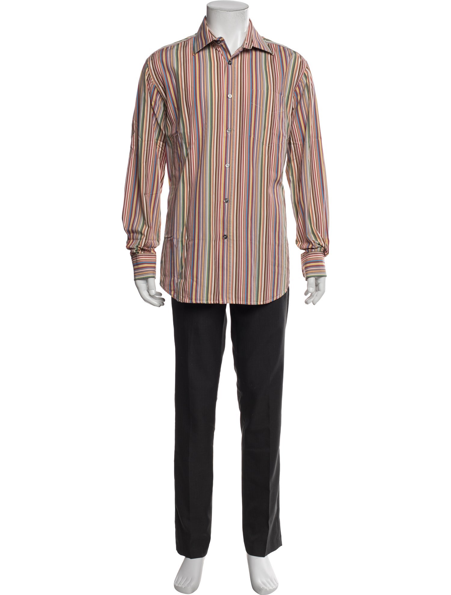 Paul Smith Striped Long Sleeve Dress Shirt
