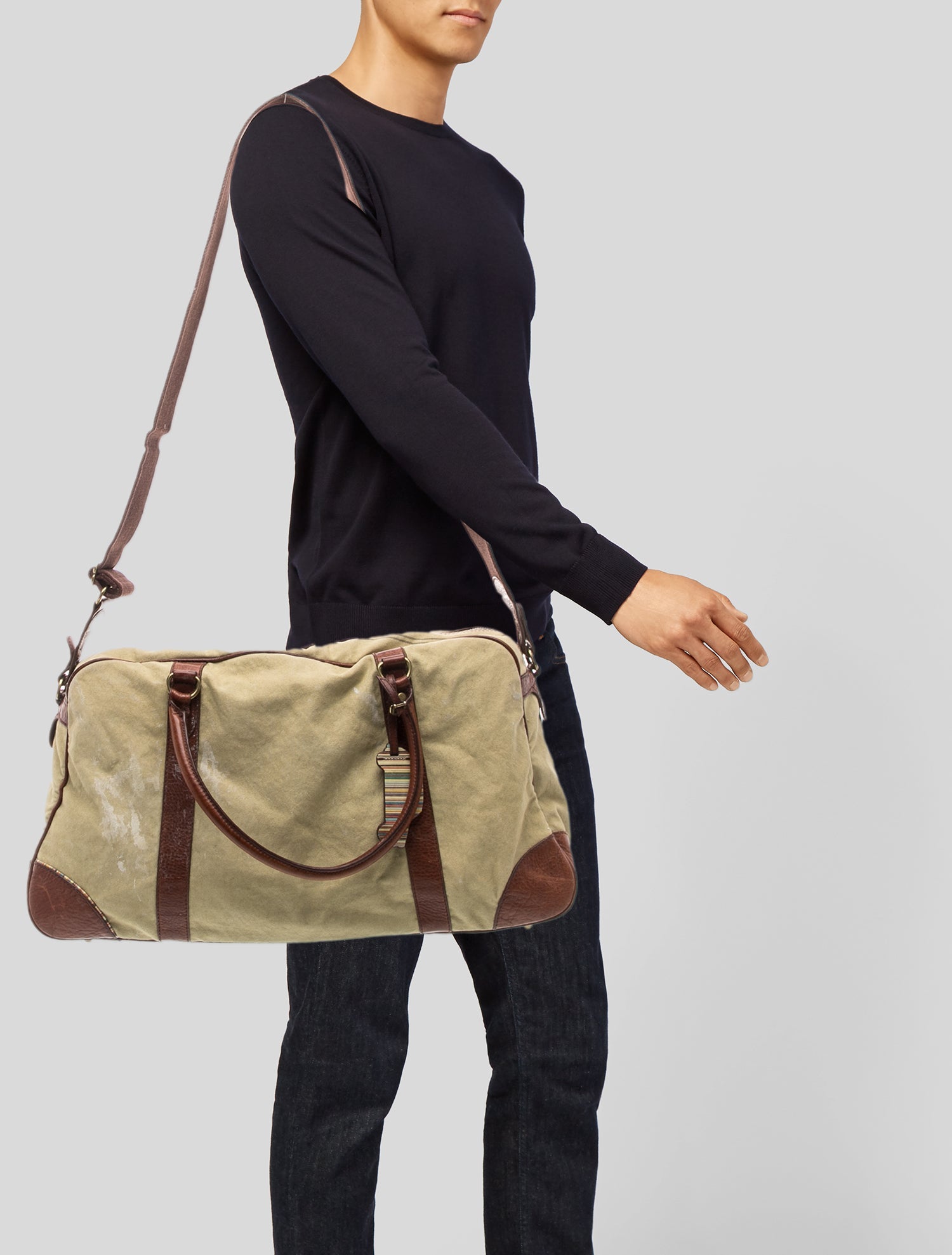Paul Smith Canvas Holdall Weekender Duffle Bag