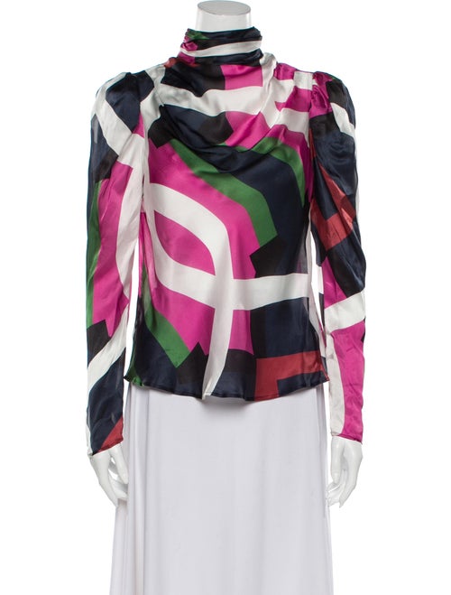 PARDEN's Anastasia Silk Blouse Blue
