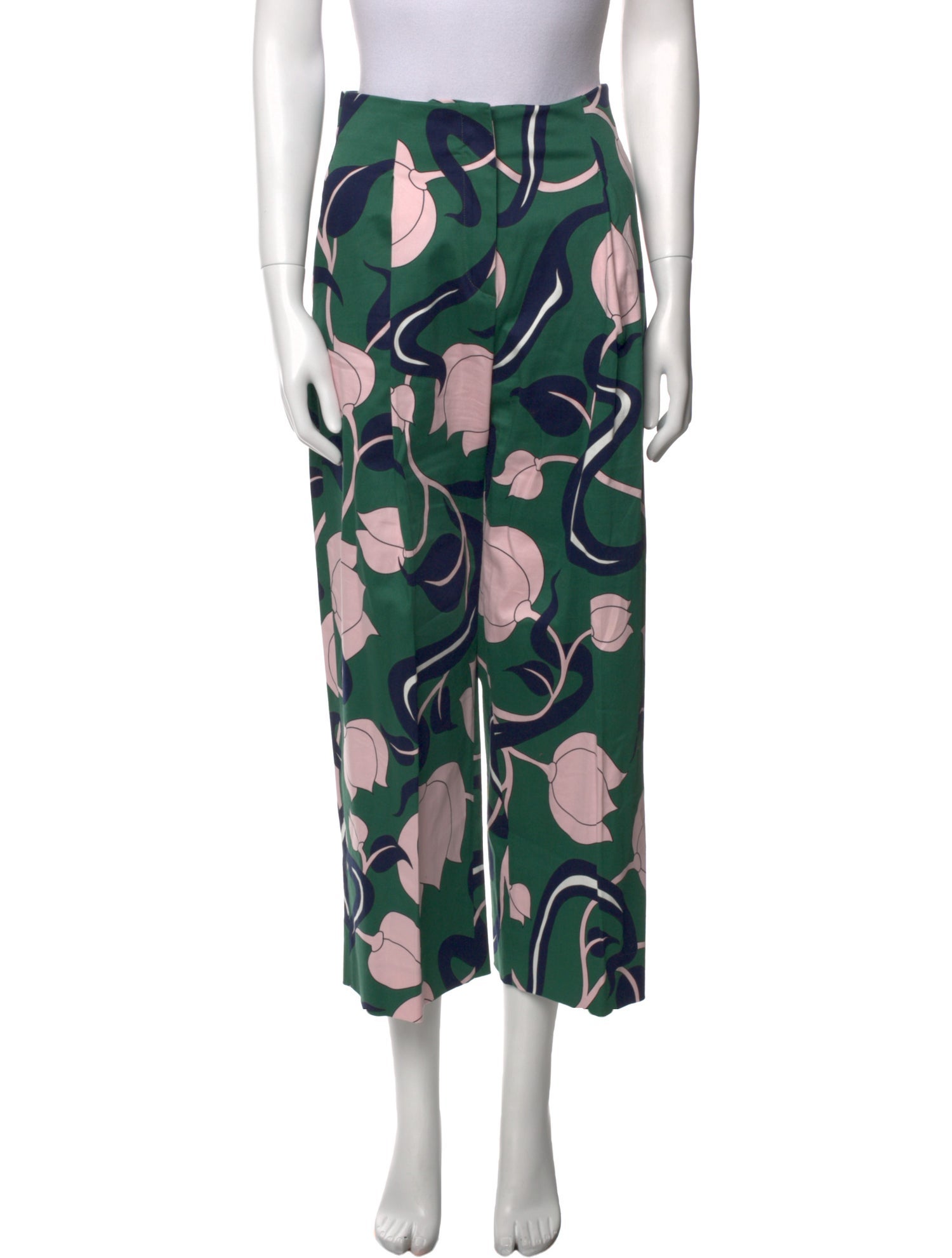PARDEN's Floral Print Wide Leg Pants