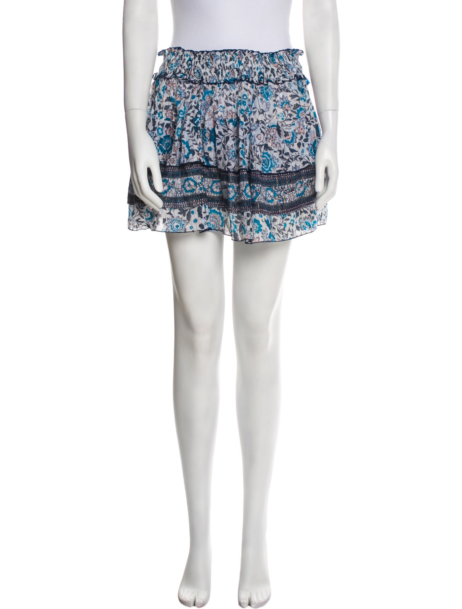 Poupette St Barth Floral Print Mini Skirt