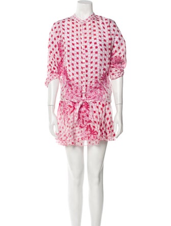 Poupette St Barth Silk Printed Skirt Set