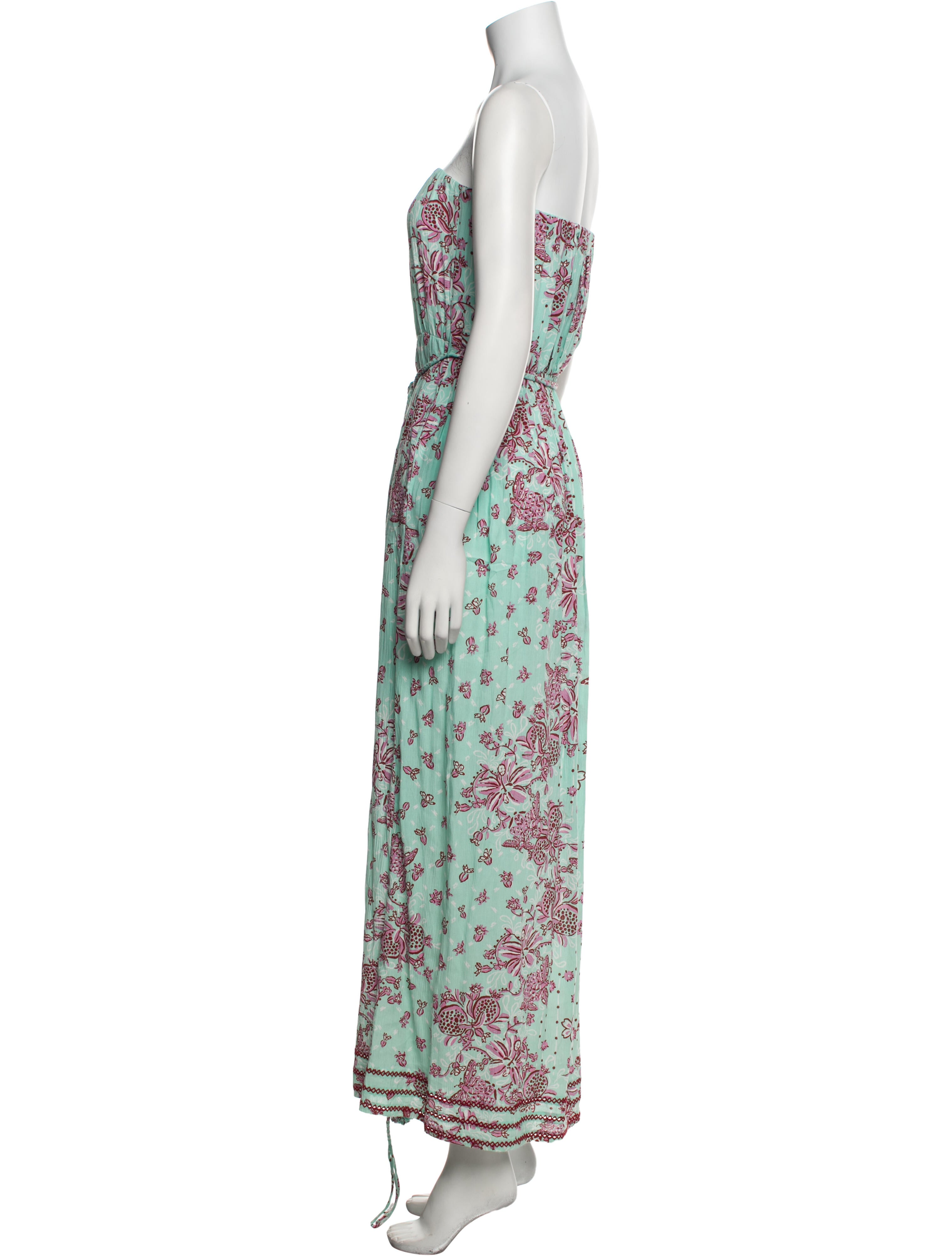 Poupette St Barth Floral Print Midi Length Dress