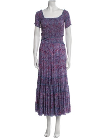 Poupette St Barth Floral Print Long Dress