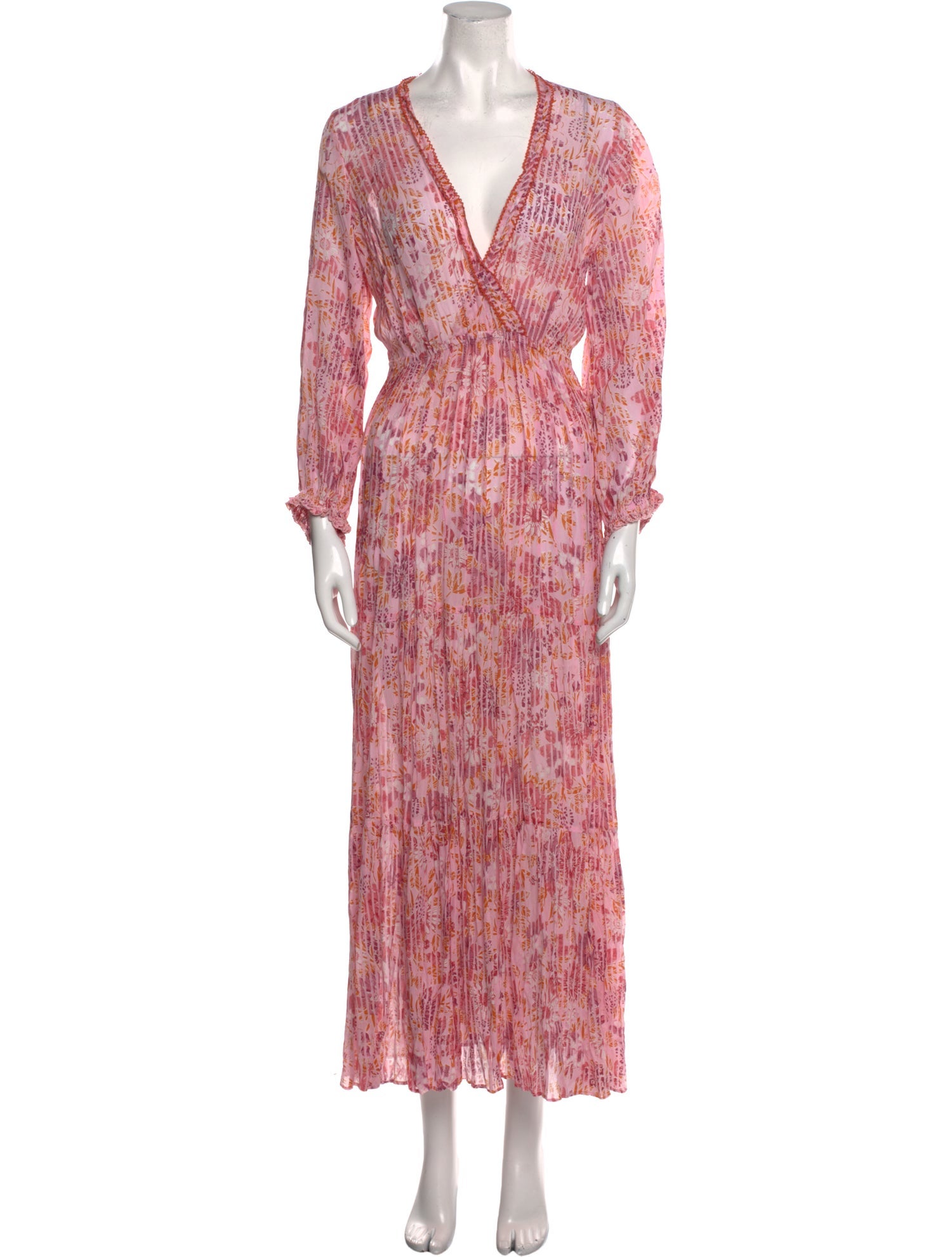 Poupette St Barth Floral Print Long Dress w/ Tags