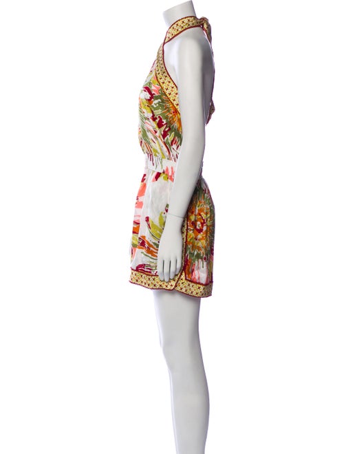 Poupette St Barth Printed Mock Neck Romper