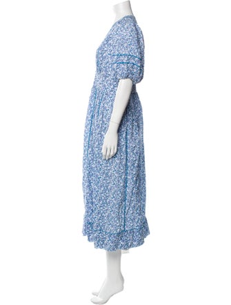 Poupette St Barth Floral Print Long Dress
