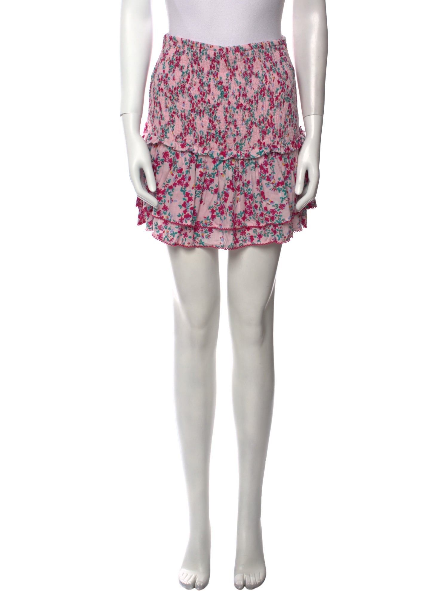 Poupette St Barth Floral Print Mini Skirt