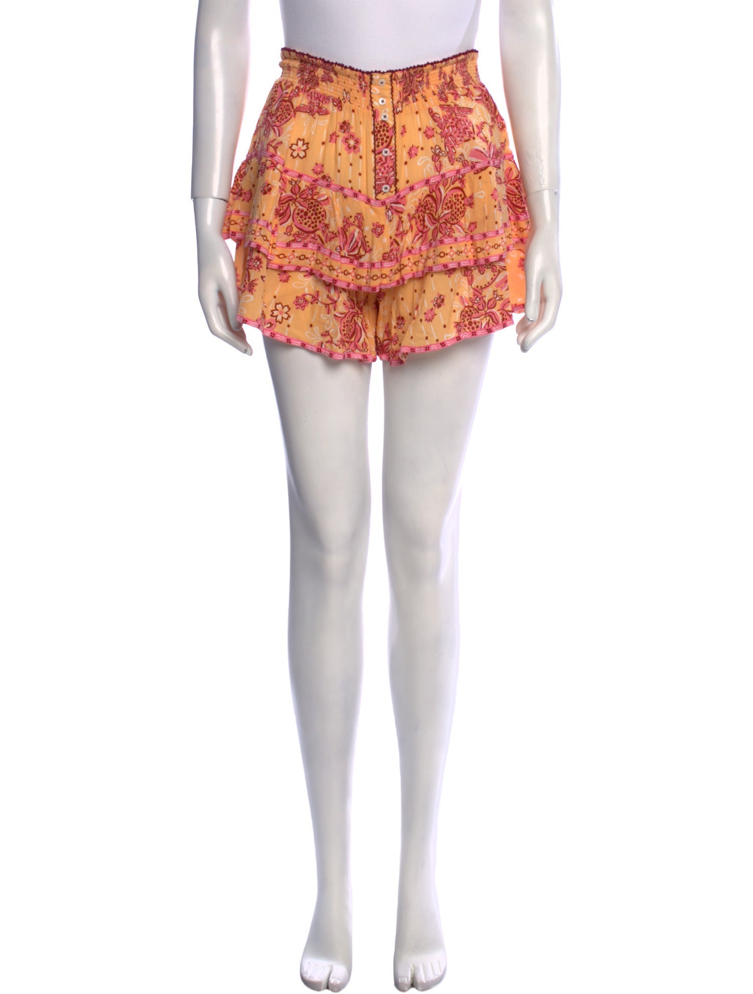 Poupette St Barth Printed Mini Shorts