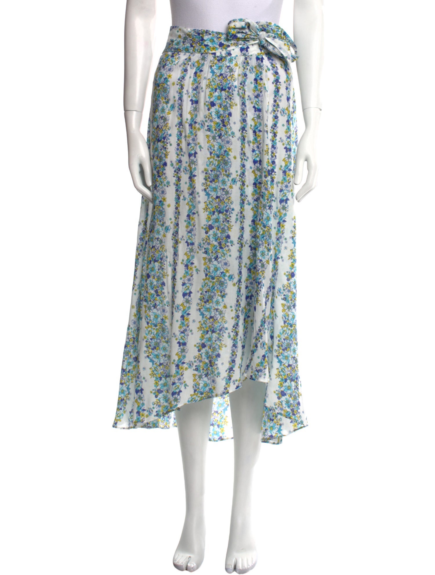 Poupette St Barth Floral Print Midi Length Skirt w/ Tags