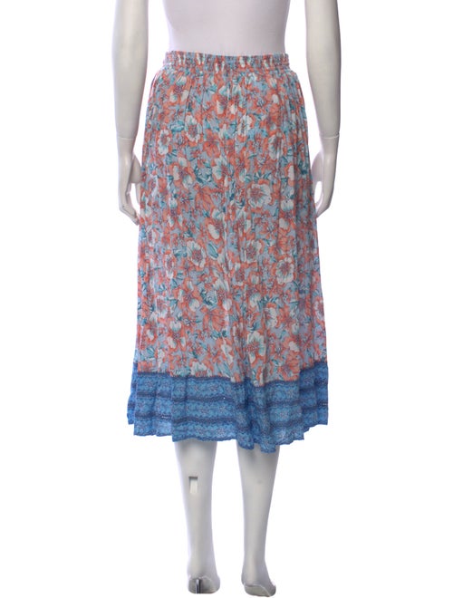 Poupette St Barth Floral Print Midi Length Skirt