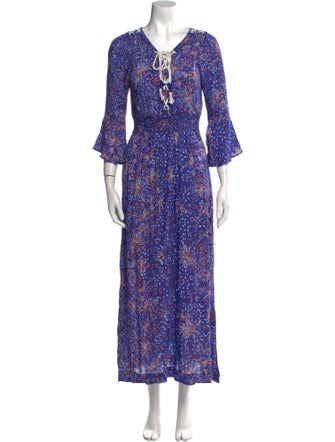 Poupette St Barth Floral Print Long Dress