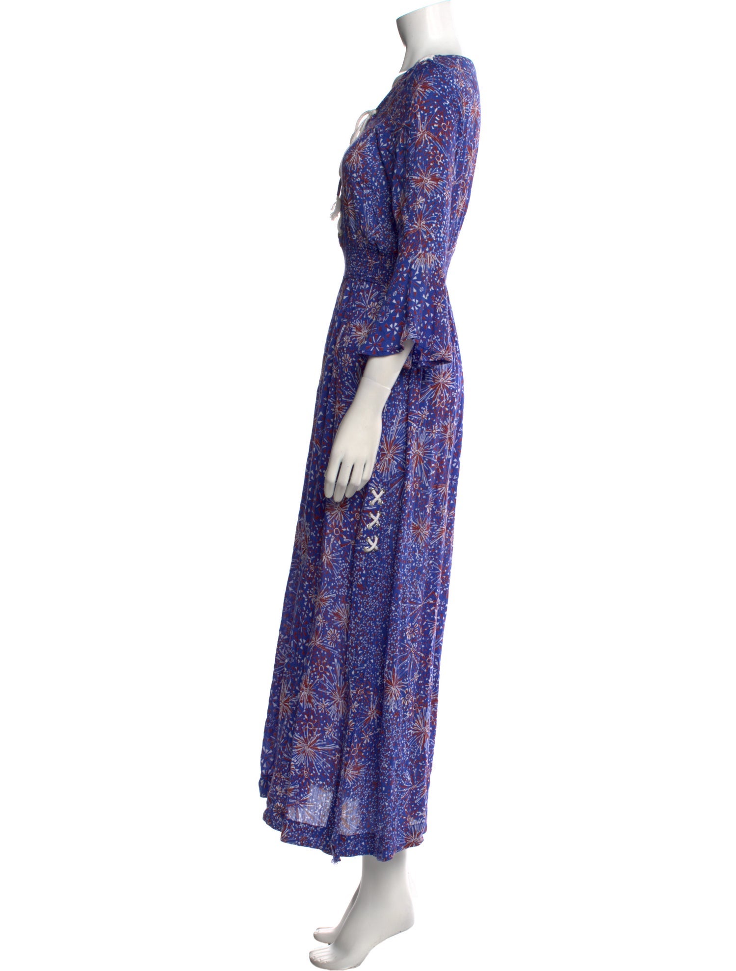 Poupette St Barth Floral Print Long Dress