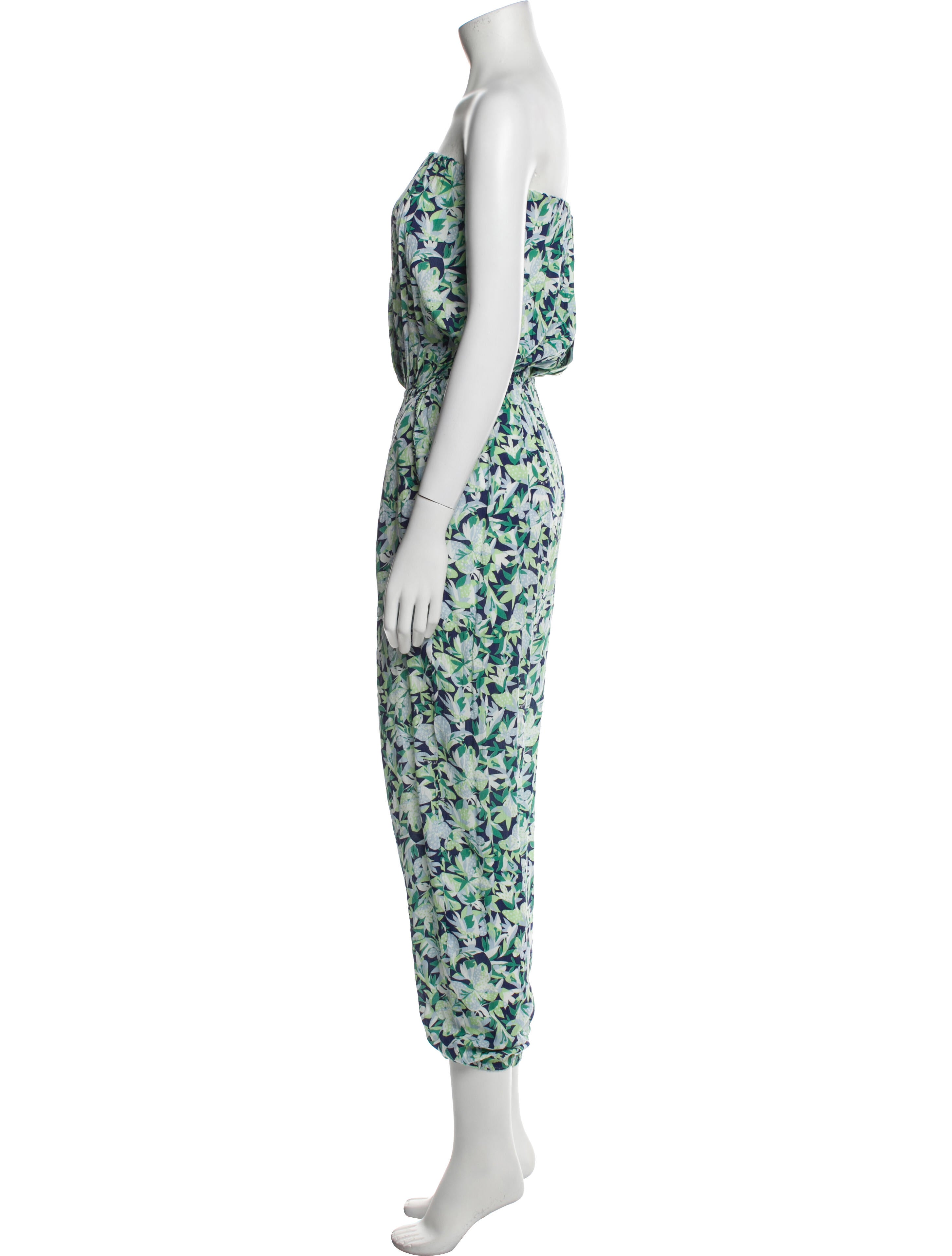 Poupette St Barth Printed Strapless Jumpsuit
