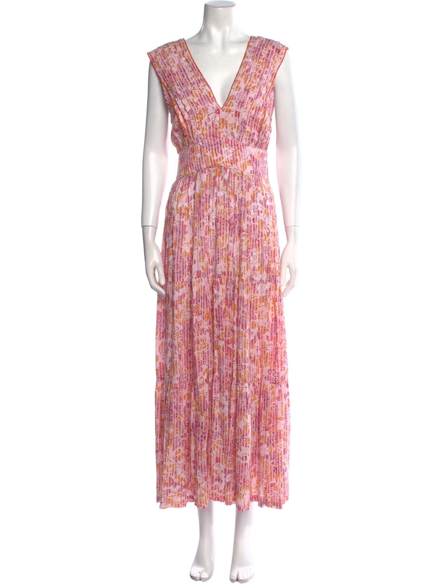 Poupette St Barth Floral Print Long Dress w/ Tags