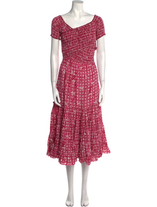 Poupette St Barth Printed Midi Length Dress