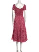 Poupette St Barth Printed Midi Length Dress