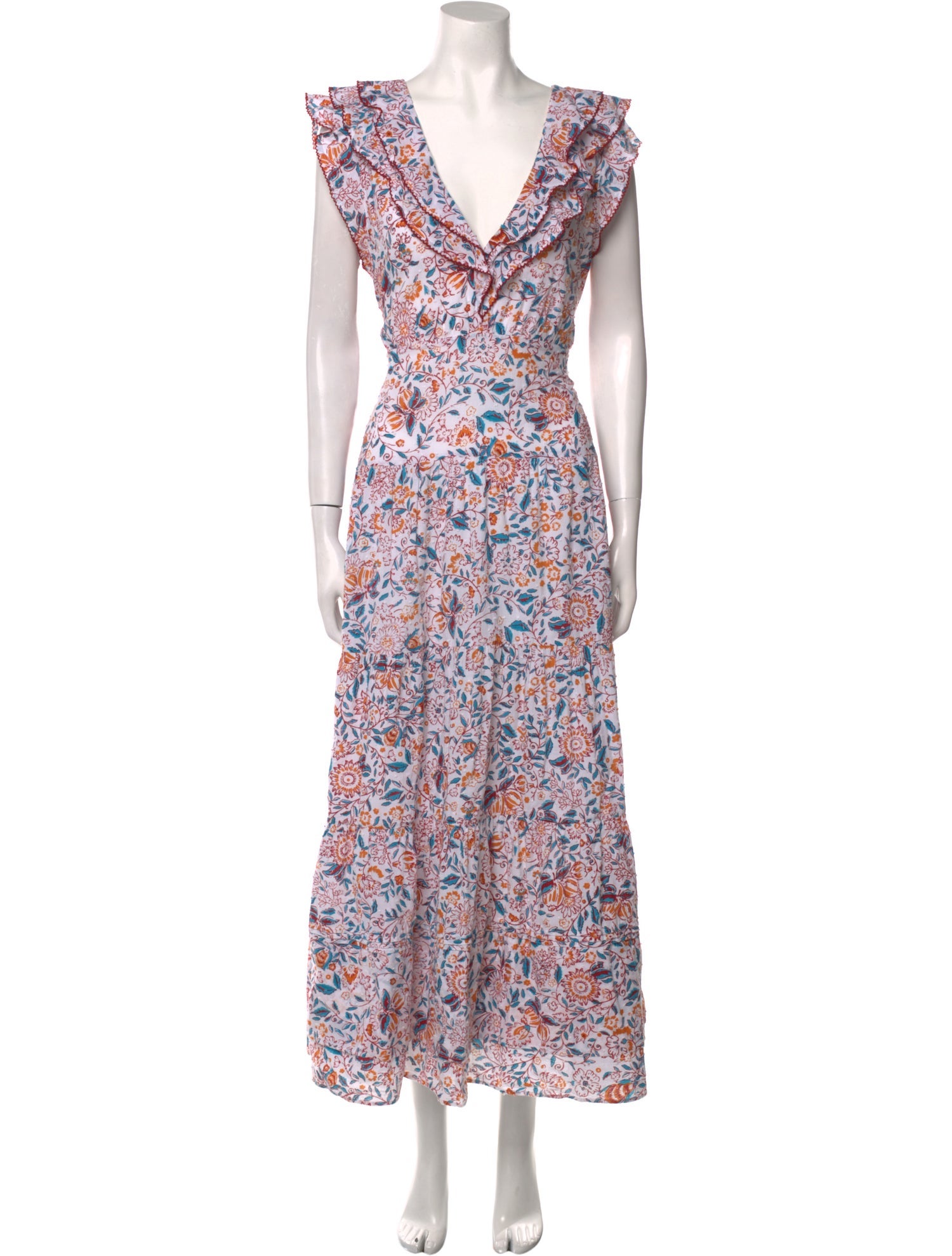 Poupette St Barth Floral Print Long Dress