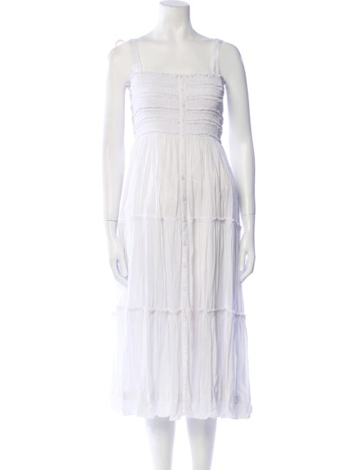 Poupette St Barth Square Neckline Midi Length Dress