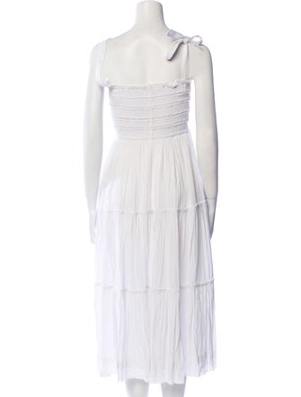 Poupette St Barth Square Neckline Midi Length Dress